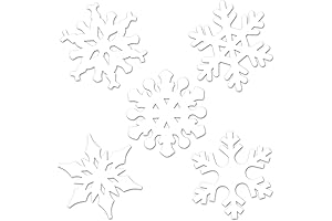 Beistle Mini White Felt Snowflakes