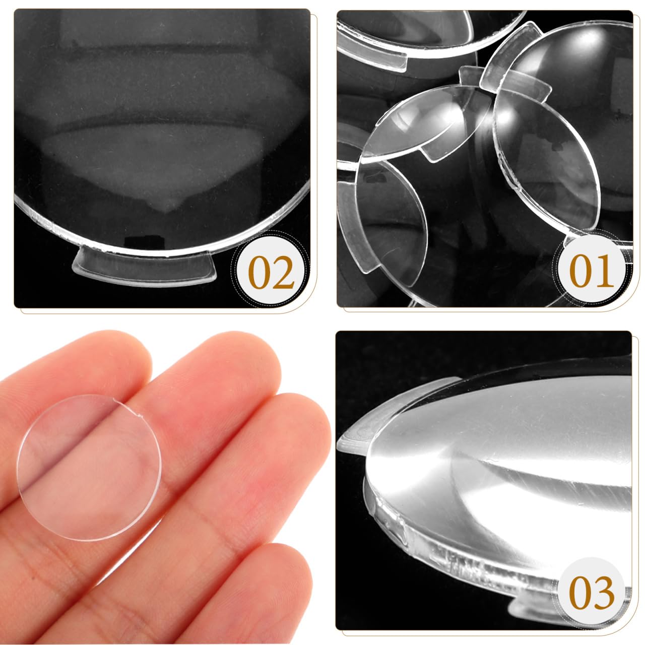 Lurrose Lentes De Realidad Virtual 3D Biconvexas 0.98X0.98X0.07In Juego De 20 Lentes De Repusto para Gafas VR Accesorios Compatibles con Cascos para Experiencias Inmersivas En Hogar Y Grupo