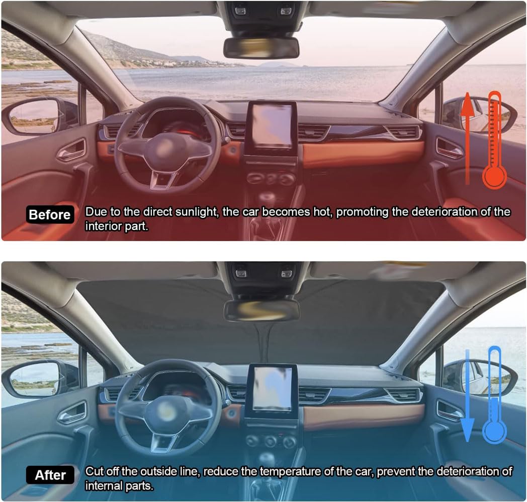 DTGTEX Auto Ombrello Parasole per Lexus UX HEV 2019-2021, 360° Rotazione Parasole Parasole Pieghevole protettore UV Facile da Riporre