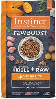 Instinct Raw Boost Gut Health, Natural Dry Dog Food with Freeze Dried Pieces, Grain Free Recipe - Real Chicken, 3.5 lb. Bag