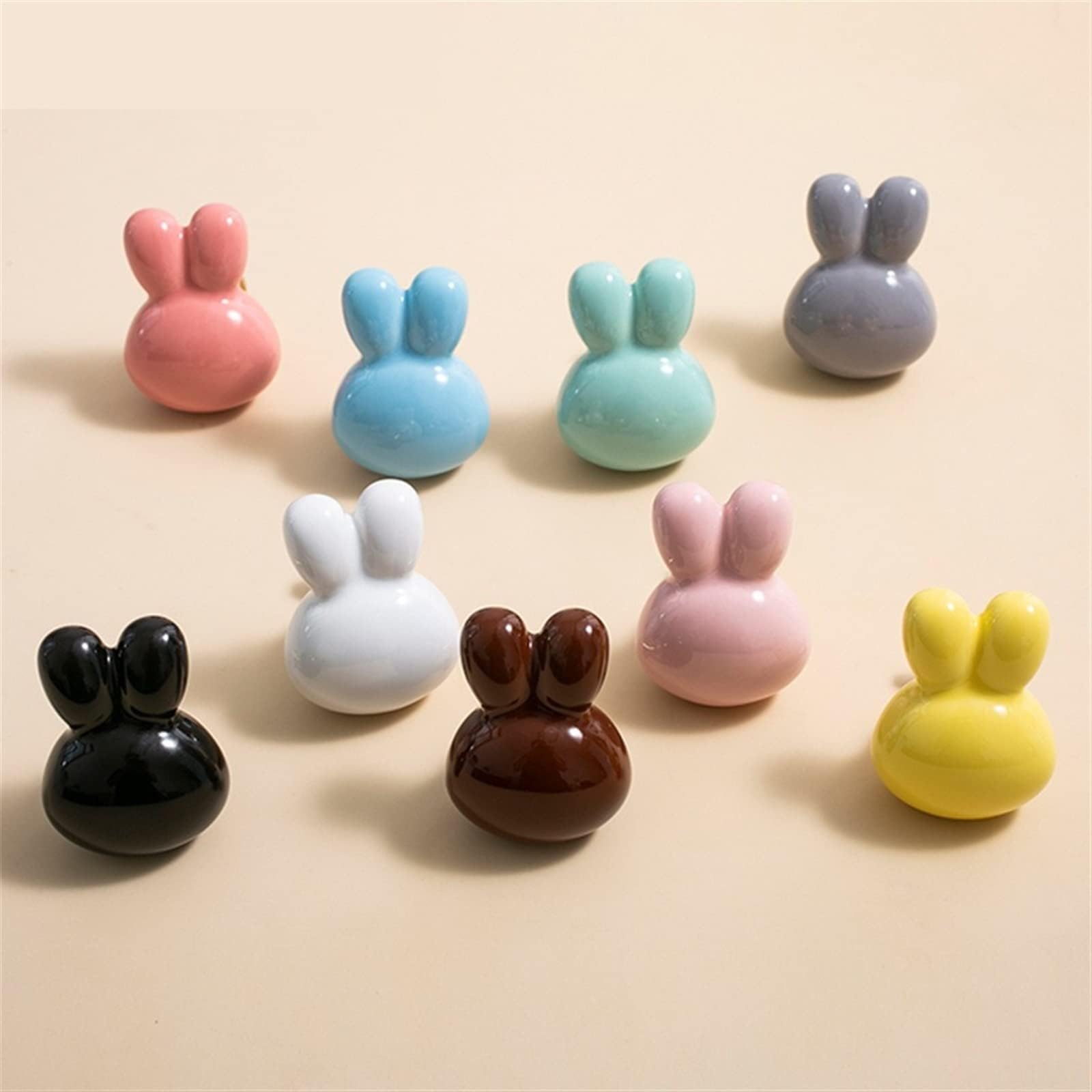 ZTHOME Room Ceramic Cabinet Knobs Wardrobe Handle Cupboard Handle for Bedroom Decor 1Pcs (Color : Jufen x 1pc)