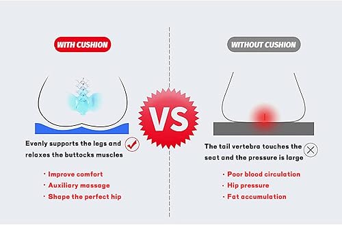 Miniatura 5 de ZZenSmot Cojín cuadrado grueso moderno con lazos tatami de pana antideslizante para silla de oficina, silla de oficina, color negro, 18 x 16