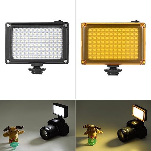 Miniatura 4 de Luz de panel LED, luz de cámara, luz de cámara LED Andoer 96 con filtro de 5500 K  3200 K CRI85+, luz de llenado de cámara regulable para cámaras de