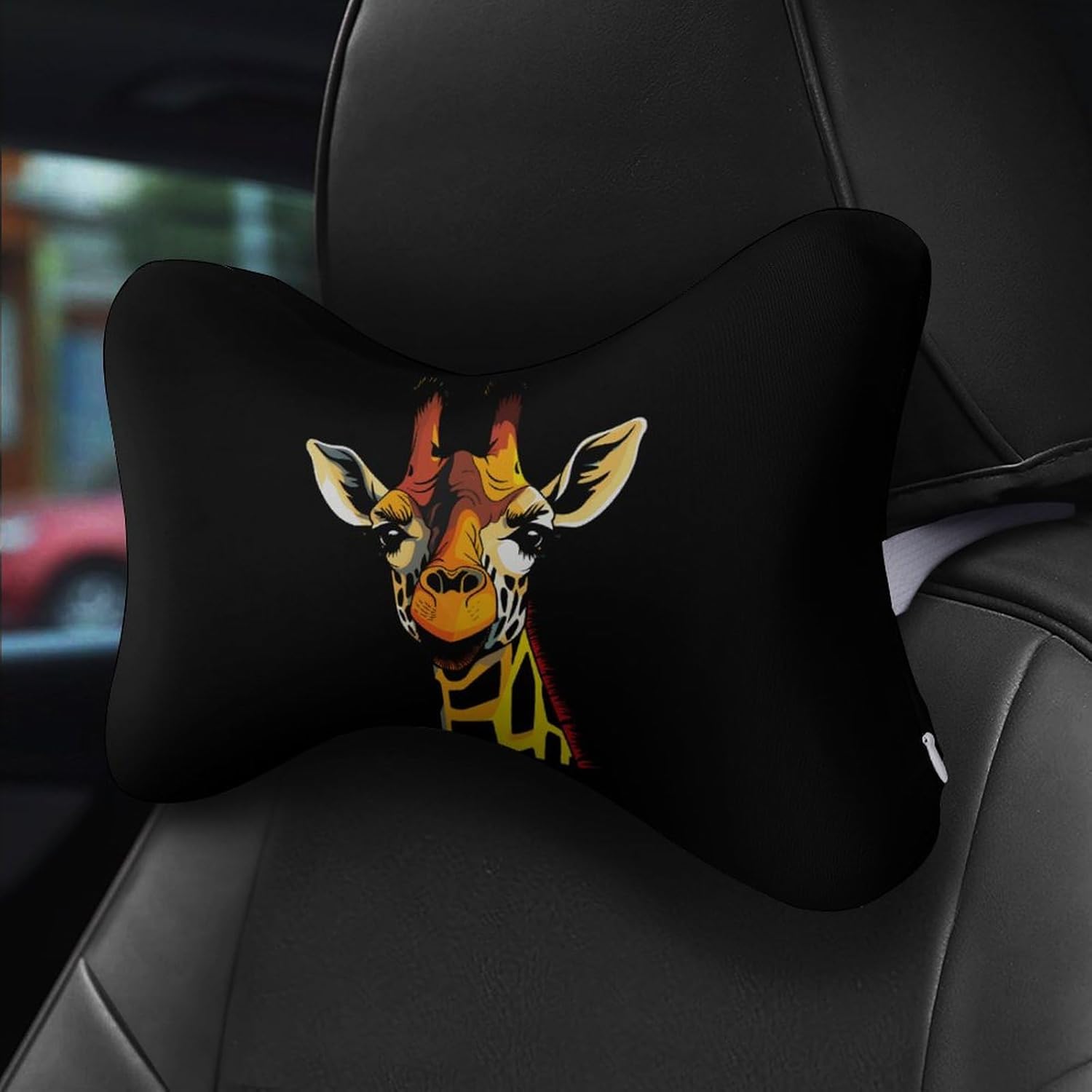 Funny Giraffe 2 Pack Car Neck Pillow Car Headrest Soft Car Pillow for Most Cars