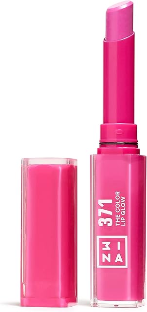 3INA MAKEUP - The Color Lip Glow 371 - Elektryczny ostry różLip Balm - Pomadka do ust z masłem Shea - Wysokie krycie ust o komfortowej konsystencji - Wysokie krycie - Vegan - Cruelty Free