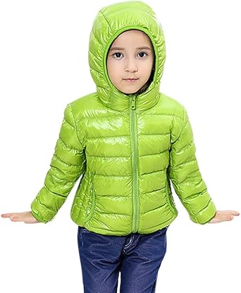 Evelin LEE Unisex Little Baby Boys Girls Winter Puffer Down Jacket Kids Thicken Hoodie Warm Coat Outwear Lightweight