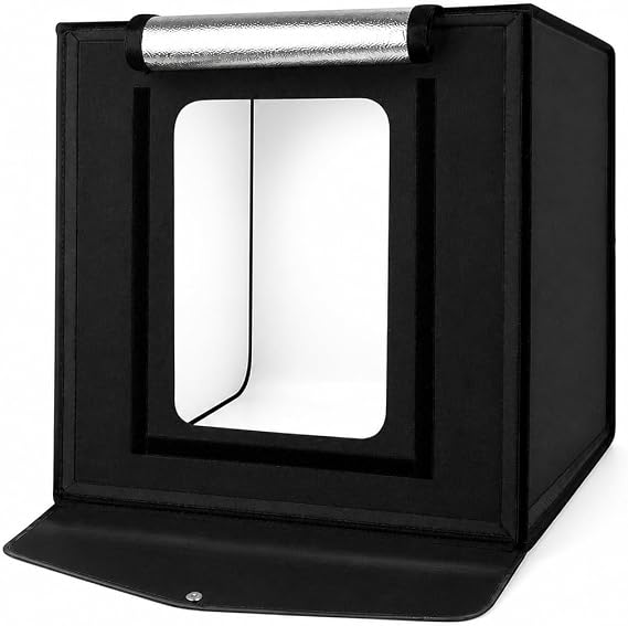 Kenly Puluz 40x40 cm Fotoğraf Çekim Çadırı, 2x32 LED Işıklı, 2400 Lümen, 6 Fonlu, Katlanabilir Profesyonel Ürün Fotoğraf Stüdyosu Işık Kutusu