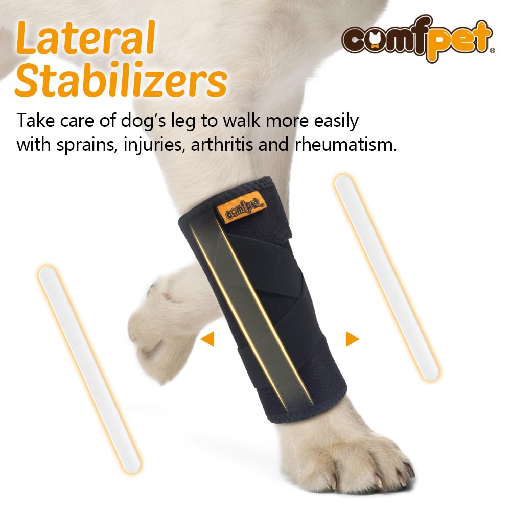 Hunde-Beinbandage Fürs Vorderbein: Stützt Sprunggelenk & Handgelenk, Hilft Bei Arthritis, Verstauchungen & Verletzungen – Wärmend & Stabilisierend