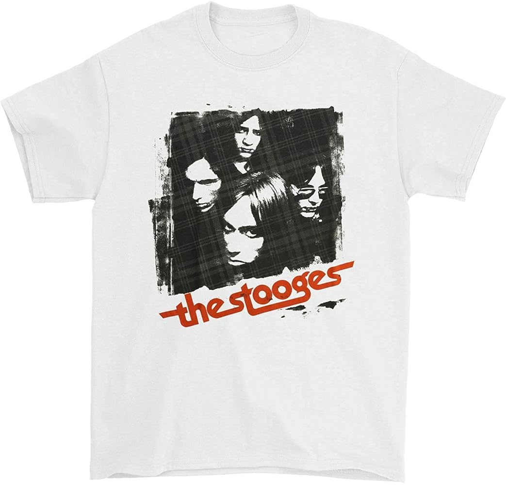 Amazon.com: Iggy Pop Men's Stooges Group T-Shirt White Small