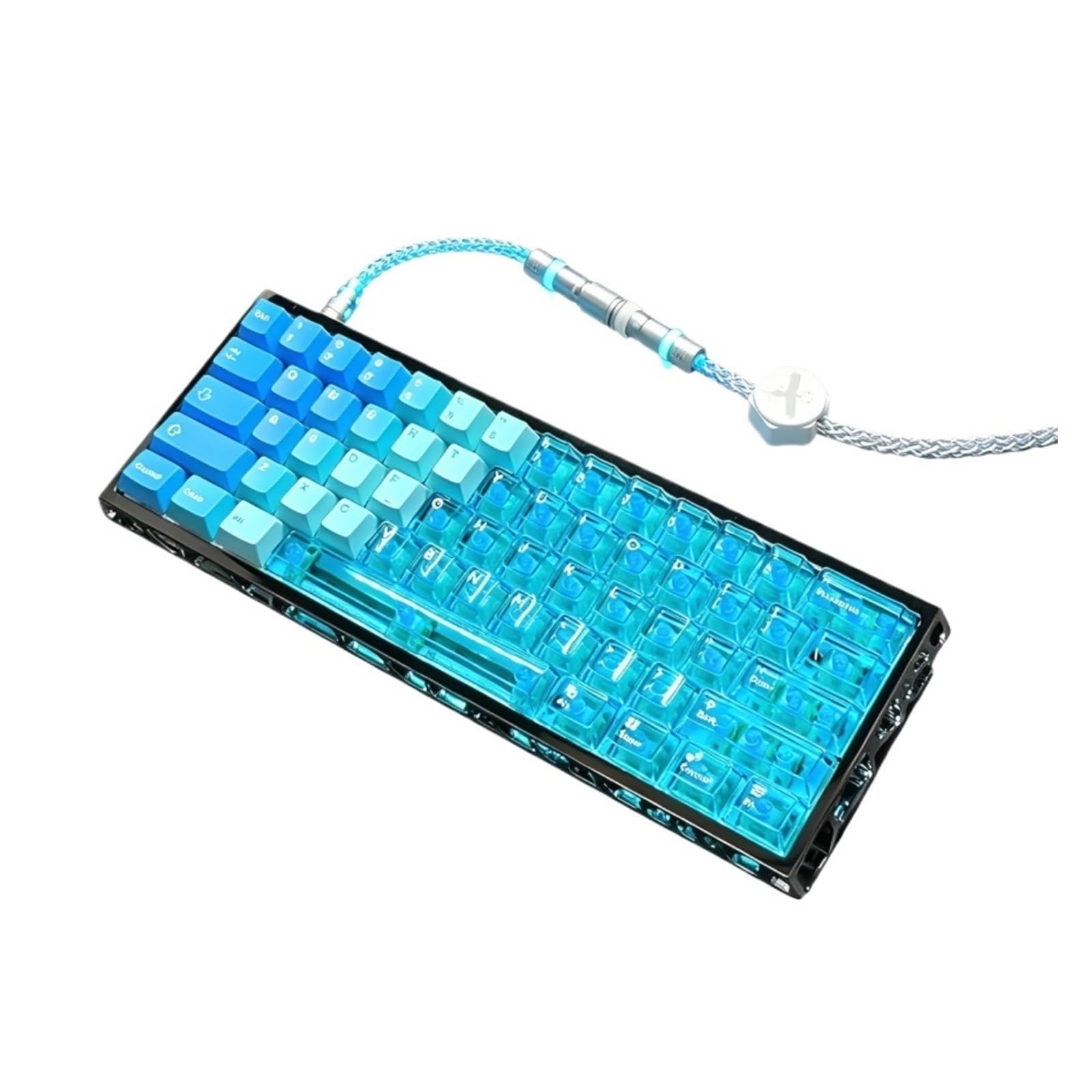 Amazon | 凹型ミラー仕上げシルバーカスタムメカニカルキーボード