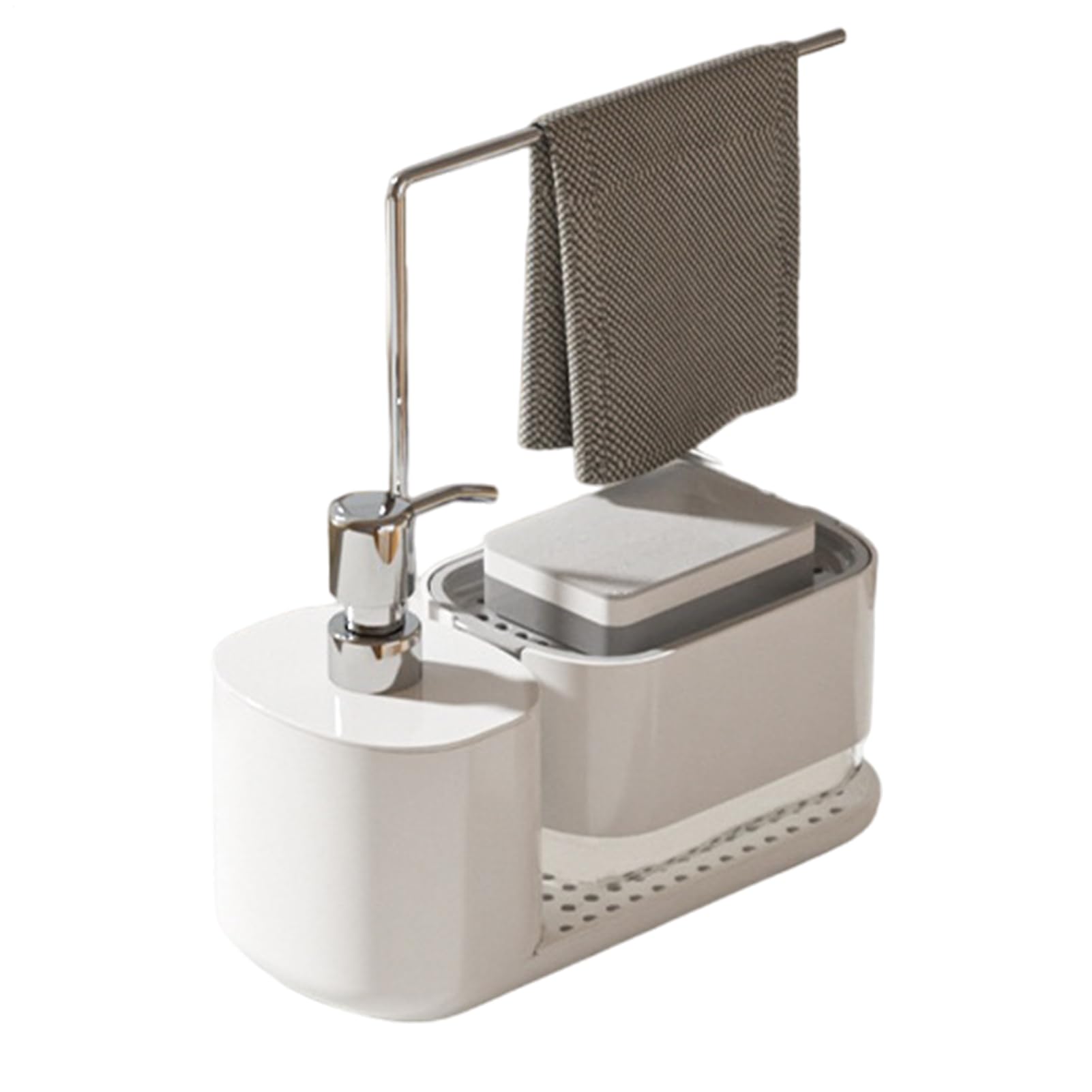 Porte-savon de cuisine drainant et rangement pour évier moderne
