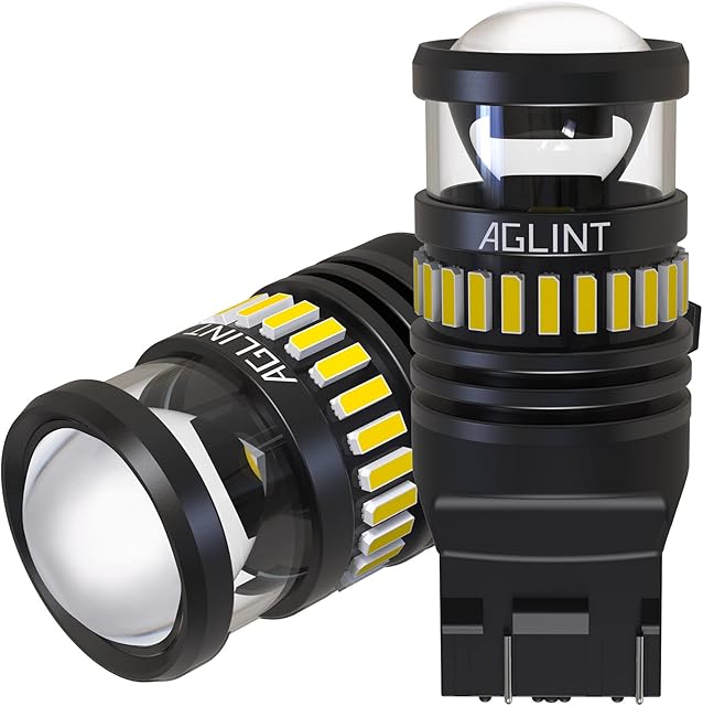 AGLINT T20 LED Bulb 24SMD W21W 7443 7440 LED Replacement Bulbs for Auto Backup Reverse Lights Turn Signal Light Brake Tail Parking Light 6500K White 2PCS (T20/W21W/7443)