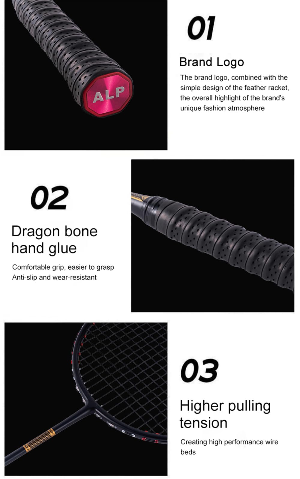 4U 85 g, 100% włókno węglowe + stop tytanu rakieta do badmintona, ultralekka rakieta sportowa, badminton, trening