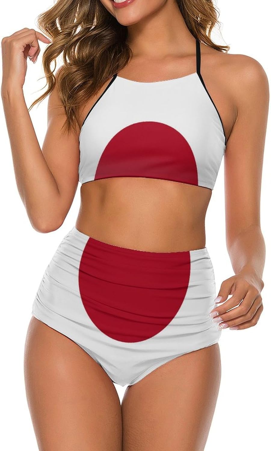 Women's 2 Piece Swimsuit Korean Flag Adjustable Strap Swimwear Summer Beach Bathing Suits for Womens