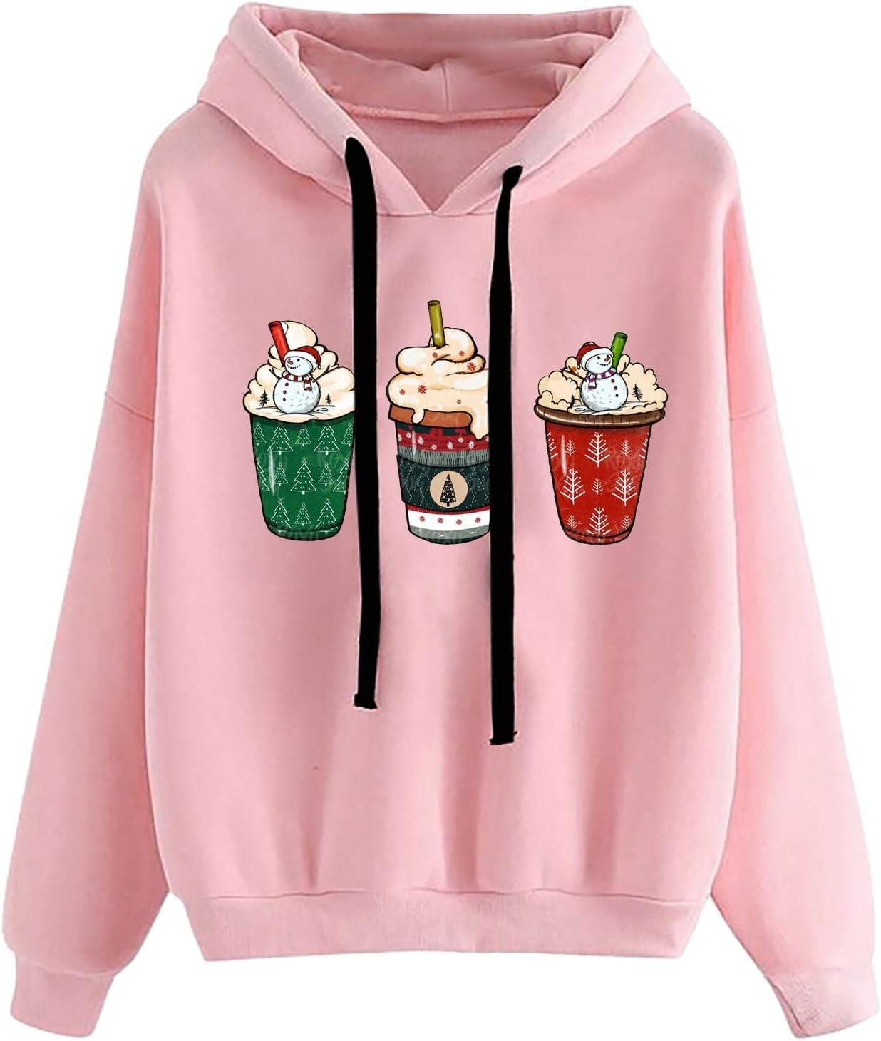 JJHAEVDY Christmas Hoodie for Women Casual Printed Kangroo Pocket Drawstring Sweatshirts : Sports & Outdoors