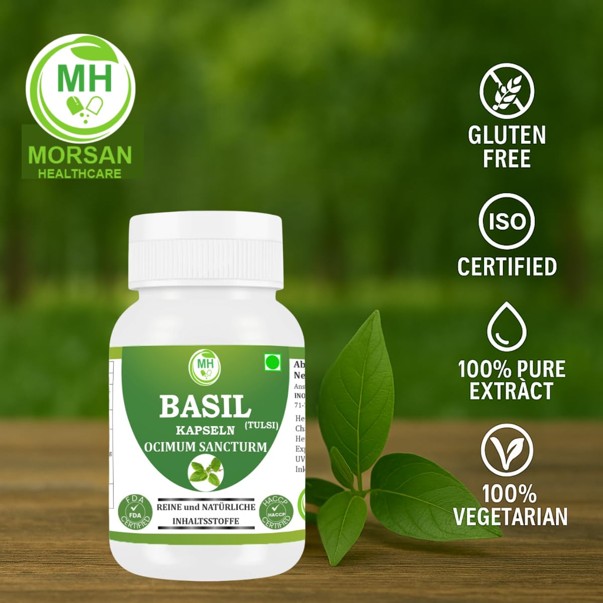 TULSI Capsules – 60 Veg Capsules | Pure Holy Basil Extract (Ocimum sanctum) | Natural Ayurvedic Herbal Supplement | Plant-Based Formula | Pack of 1 — Amazon image 8