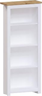 Vida Designs Büro-Bücherregale, MDF, Spanplatte und Melaminfurnier, Weiß, Standard