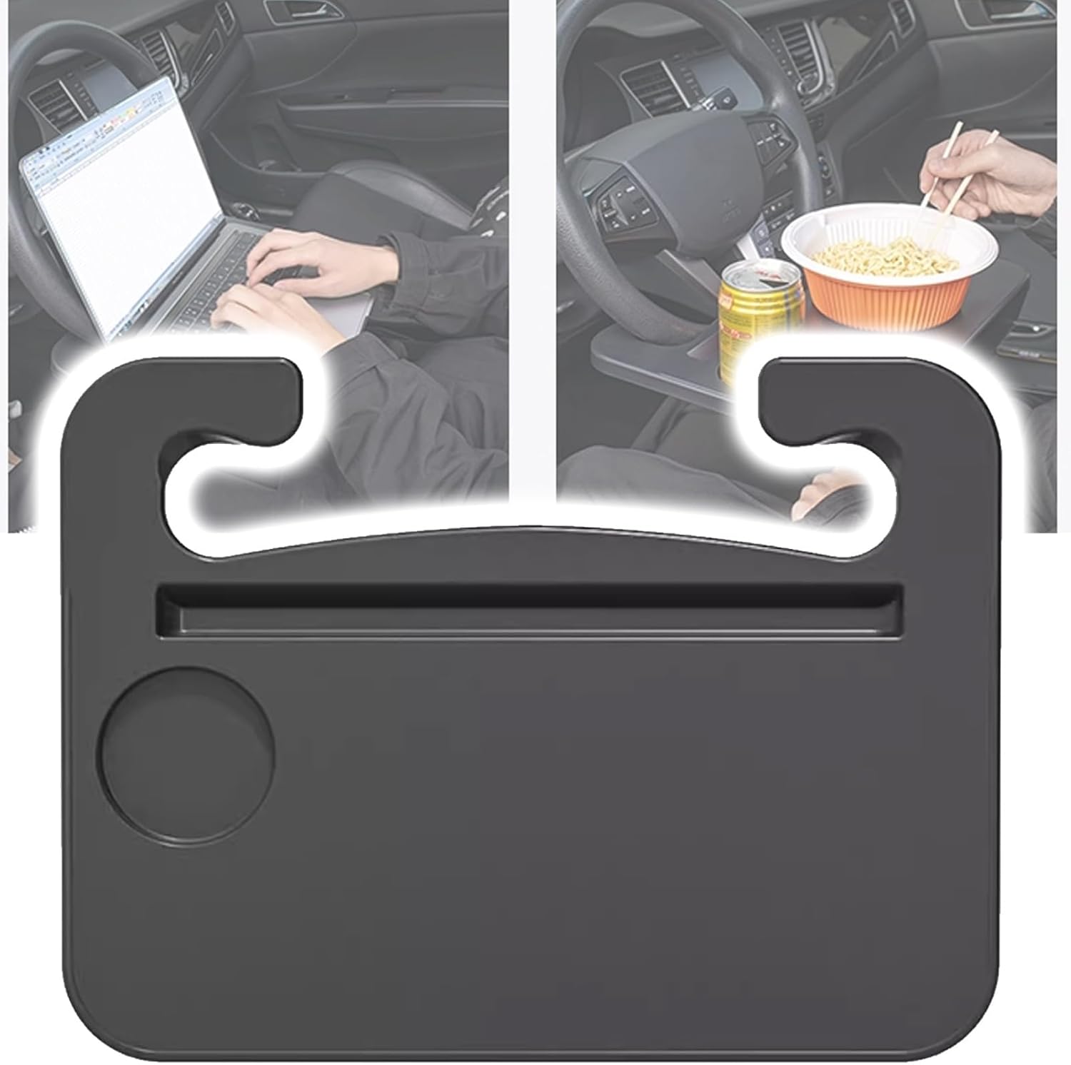 Rv Dinette Table, Car Steering Wheel Tray, Car Seat Gap Filler Organizer With Cup Holder, Cars Food Tray For Eating, Cars Table For Laptop Mount Working