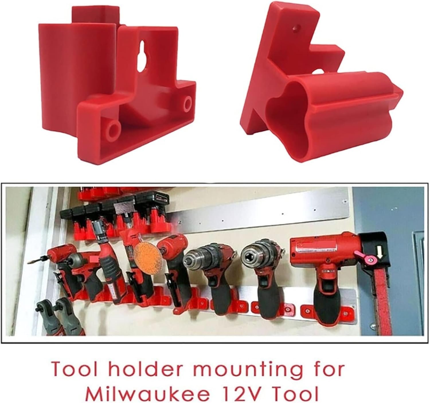 2pcs Power Tool Holder Mount Fit for Milwaukee M12 Electri Agrinder Chainsaw Tool Hanger with Screws Power Tools Accessories