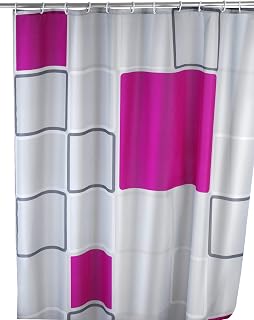 Wenko 20056100 Shower Curtain Textile Anti-Mould 180 x 200 cm Abstract Motif