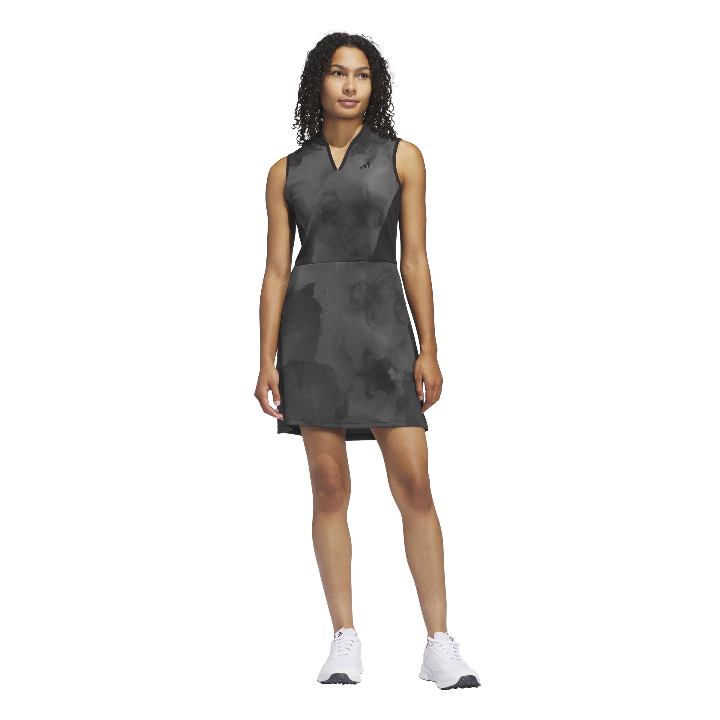 adidas Women's Ultimate365 Tour Hybrid Printed Dress, Black, M