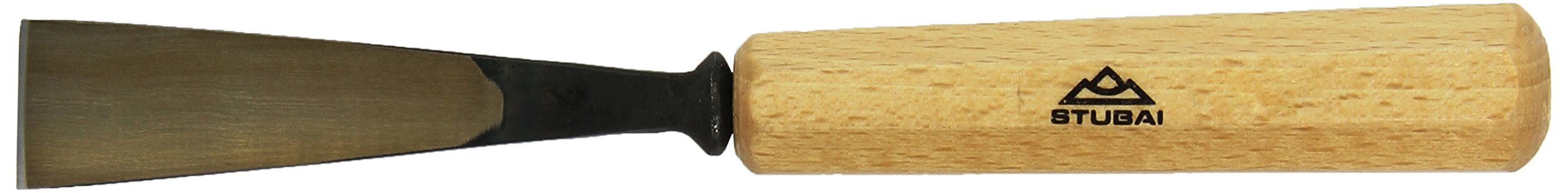 Stubai 520425 typ 4 z drewnianym uchwytem, dłuto do rzeźbienia w drewnie, złoty/beżowy, 25 mm