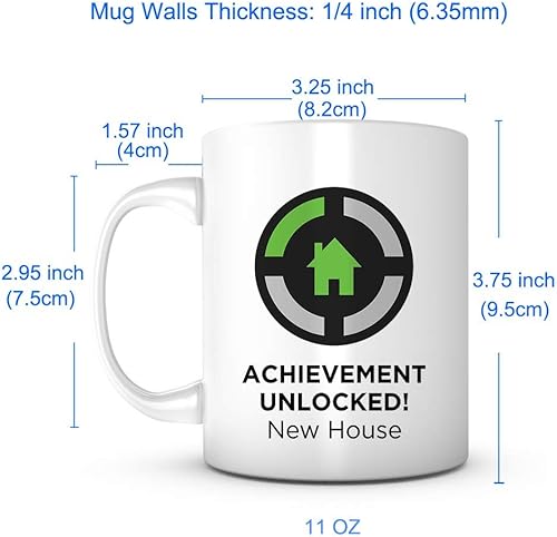 Miniatura 5 de New House Achievement - Taza de cerámica de 11 onzas, regalo de inauguración de la casa, taza para el propietario de la casa de inauguración de la