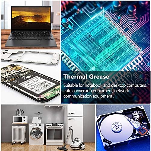 10 Pack Thermal Paste Kit (5.15 W/MK 1 G/Pcs), High Performance CPU Thermal Paste Compound, Carbon Based Heatsink Paste for PC/PS4/IC/Processor/All Coolers, Thermal Interface Material (10 Pack)