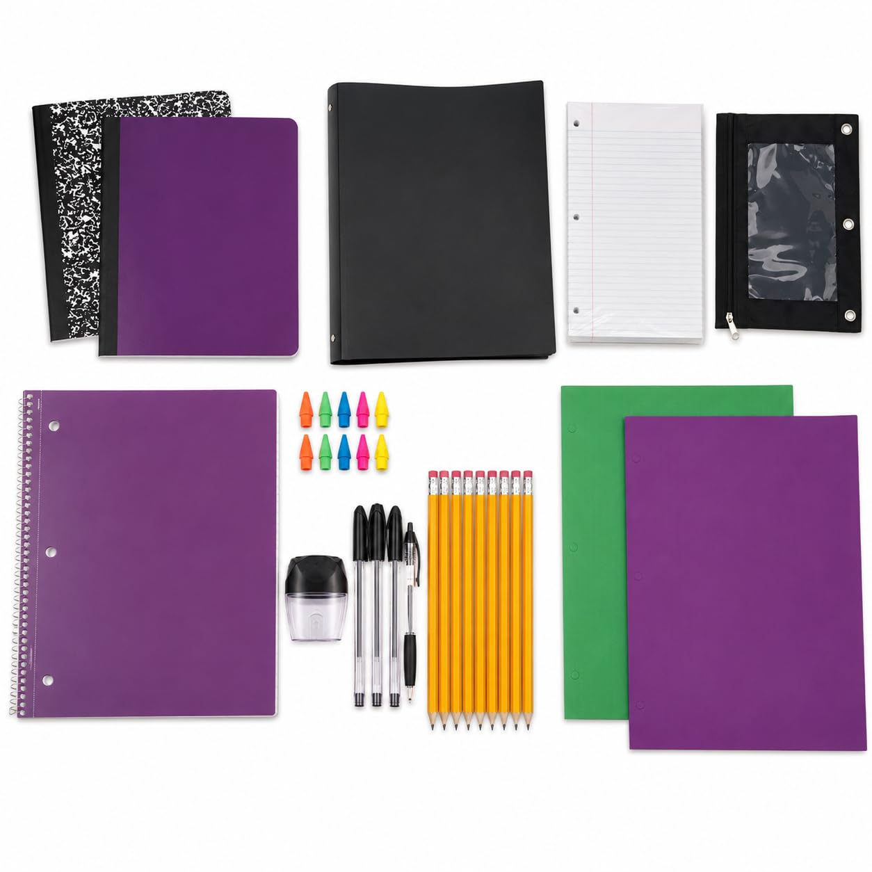 Back to School Supply 33-Piece Kit with Binder and Notebooks