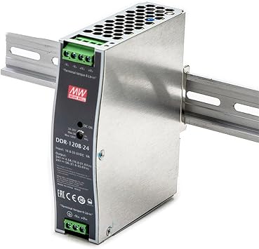 DDR-120B-24 120W Industrial DC-DC Converter, 24V 5A Constant Current, 18-36V Input, DIN-Rail Mount, High Efficiency, Ideal for Industrial Automation
