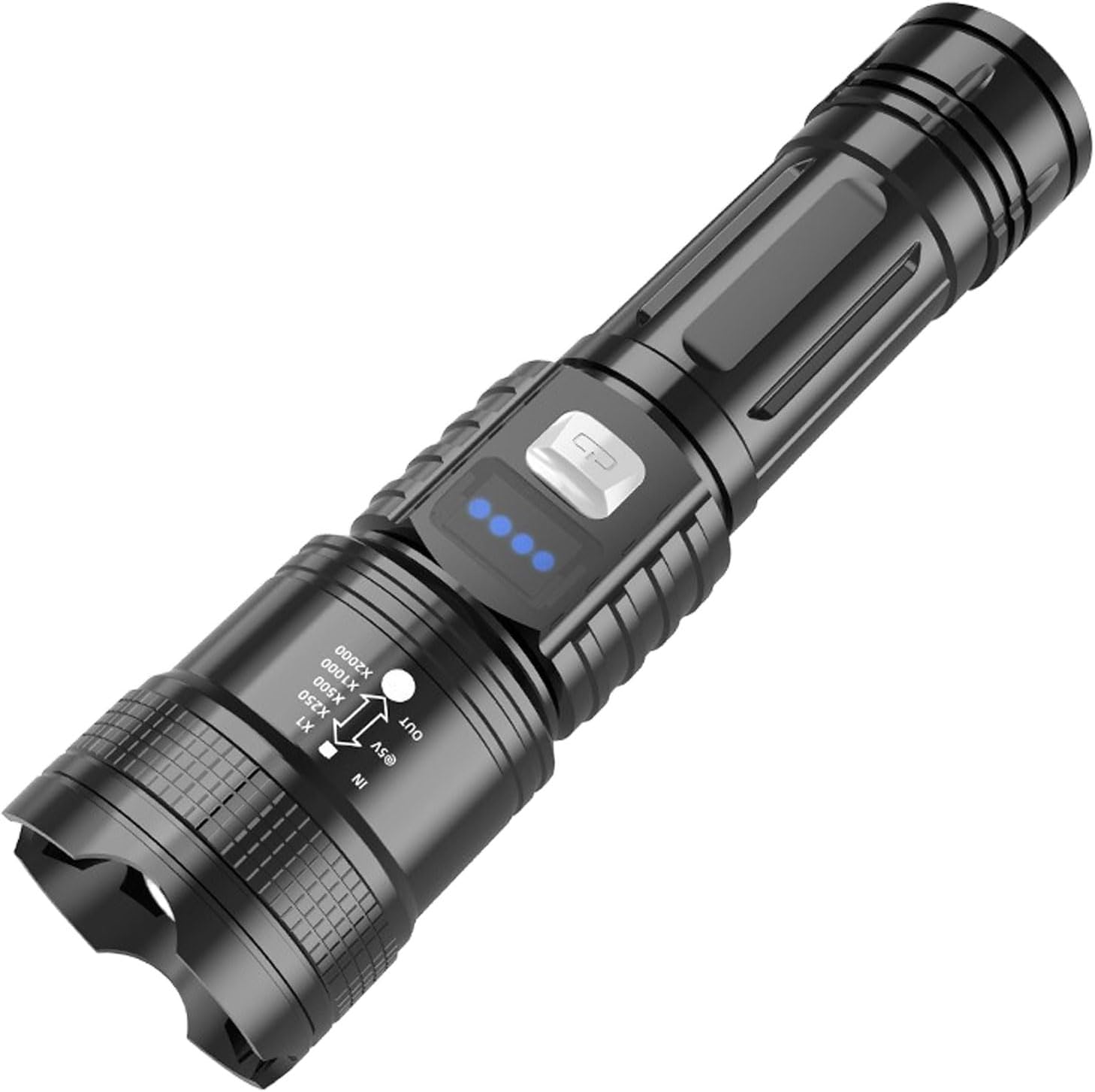 2025 The Ultimate Survival Flashlight,LED Rechargeable Flashlights High Lumens,Powerful Super Bright Flash Light with Zoom for Camping,Fishing (A)