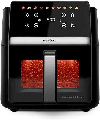 Fritadeira Air Fryer Britânia 9,5L Painel Digital 1800W BAF95A 127V