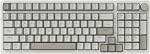 FIRSTBLOOD ONLY GAME. AK992 Retro Wired Mechanical Keyboard, 98 Keys Full Layout, Hot-Swappable USB Gaming Keyboard with Red Switches, Multimedia Keys Knob, Blue Backlit, Anti-Ghosting, Grey