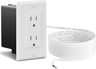 Celendor in Wall Outlet Extender Kit,Outlet Relocation Kit for Relocating Unreachable Electrical Outlets,2 AC Outlets,in Wall Extension Cord