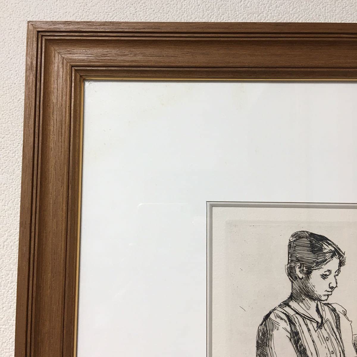 Amazon.co.jp: 小磯良平 婦人像 エッチング 72/100 直筆サイン 銅版画