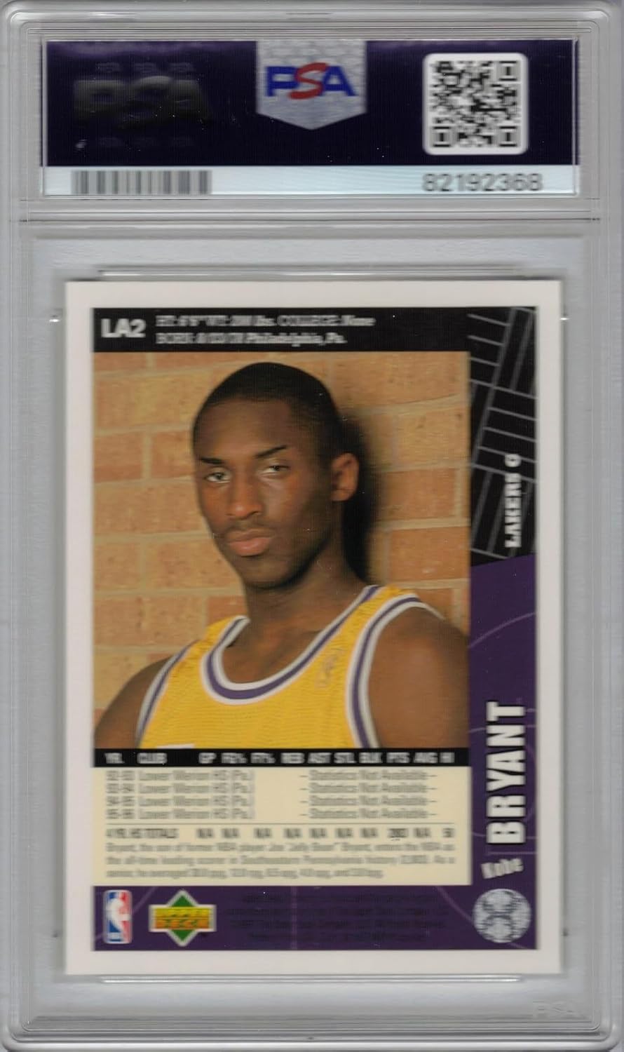 1996-97 Upper Deck Collector's Choice Basketball #LA2 Kobe Bryant Rookie Card Graded PSA 10 Gem Mint