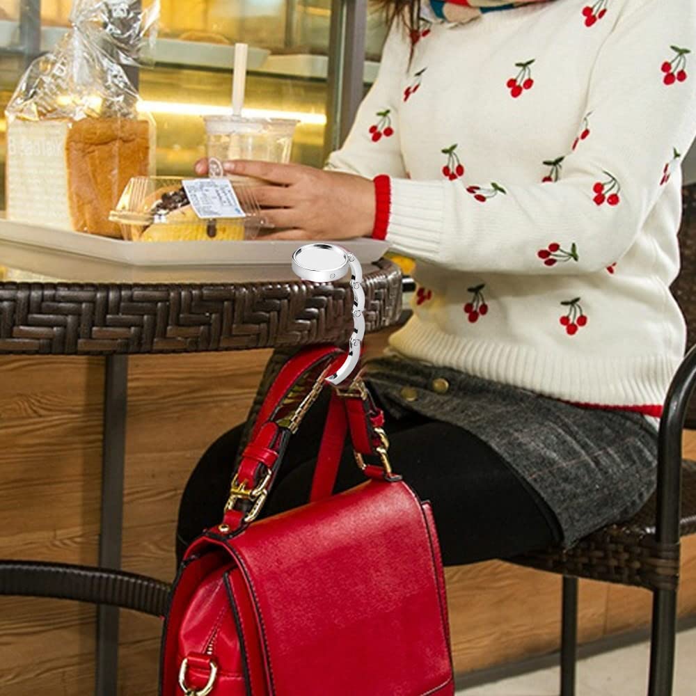 Ganci Da Tavolo Per Borse - 2 Pezzi Oro Rosa, Appendiabiti Pieghevole Per Borsette, Anti-Scadimento - Foto 9