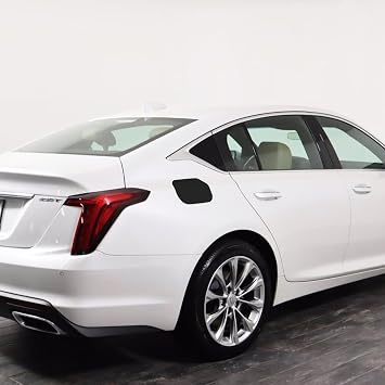 SlickMod Blackout Vinyl Wrap Overlay for 2020-2025 Cadillac CT5 Gas Cap Carbon Fiber