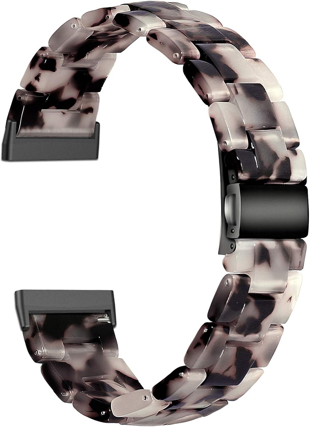 Wongeto Compatible with Fitbit Versa 4/3/Sense 2, Lightweight Resin Replacement Band for Fitbit Versa 4/3/Sense (Flower Grey) - Image 3