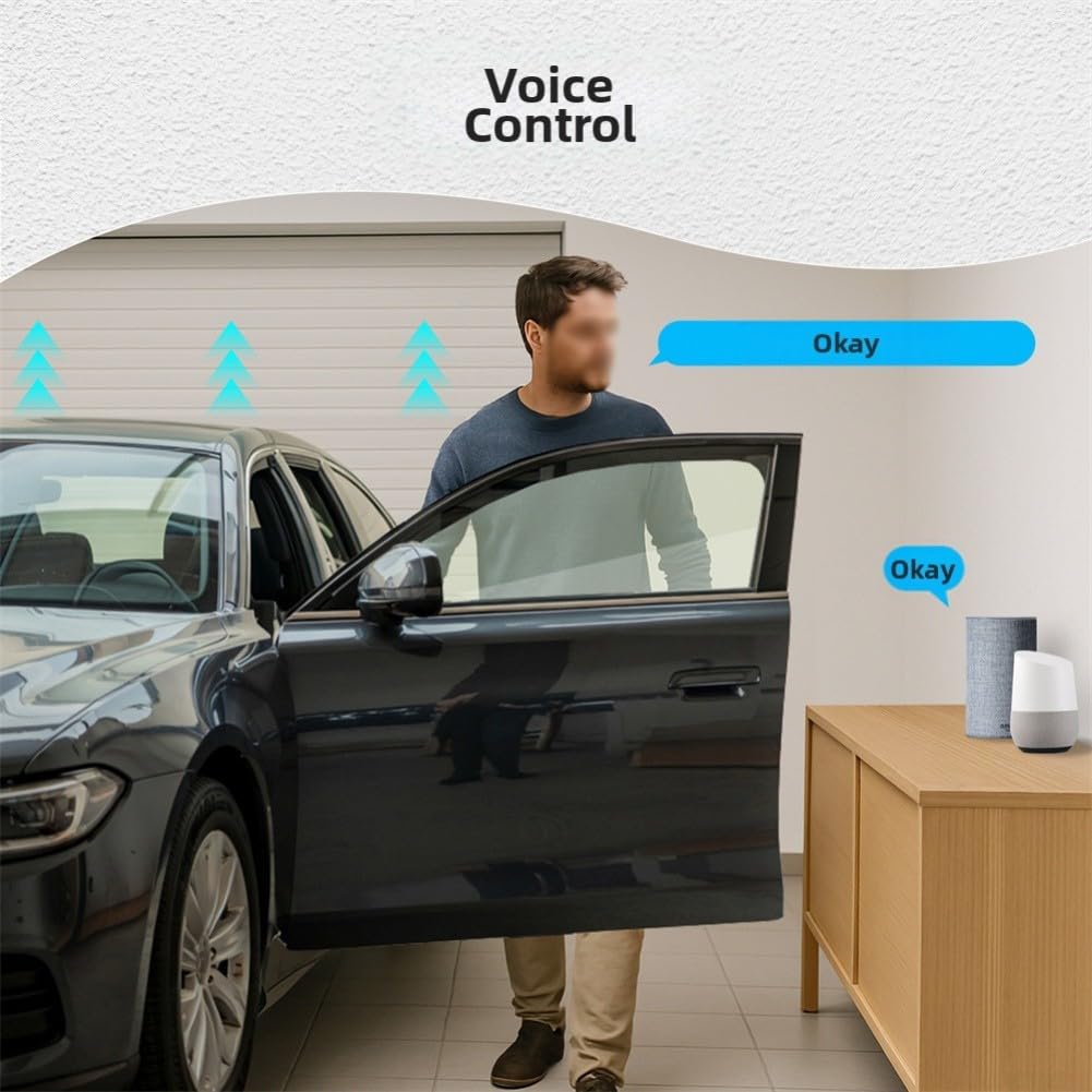 Interrupteur intelligent pour ouvre-porte de garage avec contrôle par application pour Tuya pour ZigBee pour Alexa Minuterie d'intégration et alertes en temps réel pour la domotique