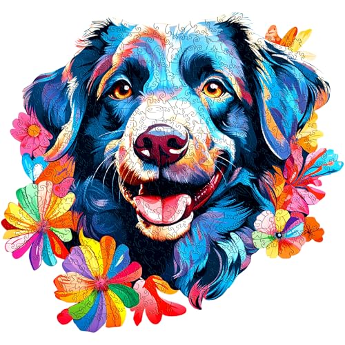 ESC WELT Holzpuzzle Hund 200 Teile - Anspruchsvolles Denkspiel für Kinder & Erwachsene - Umweltfreundliches & Unterhaltsames Lernspielzeug - Herausforderndes Spiel - Denkspiel aus Holz