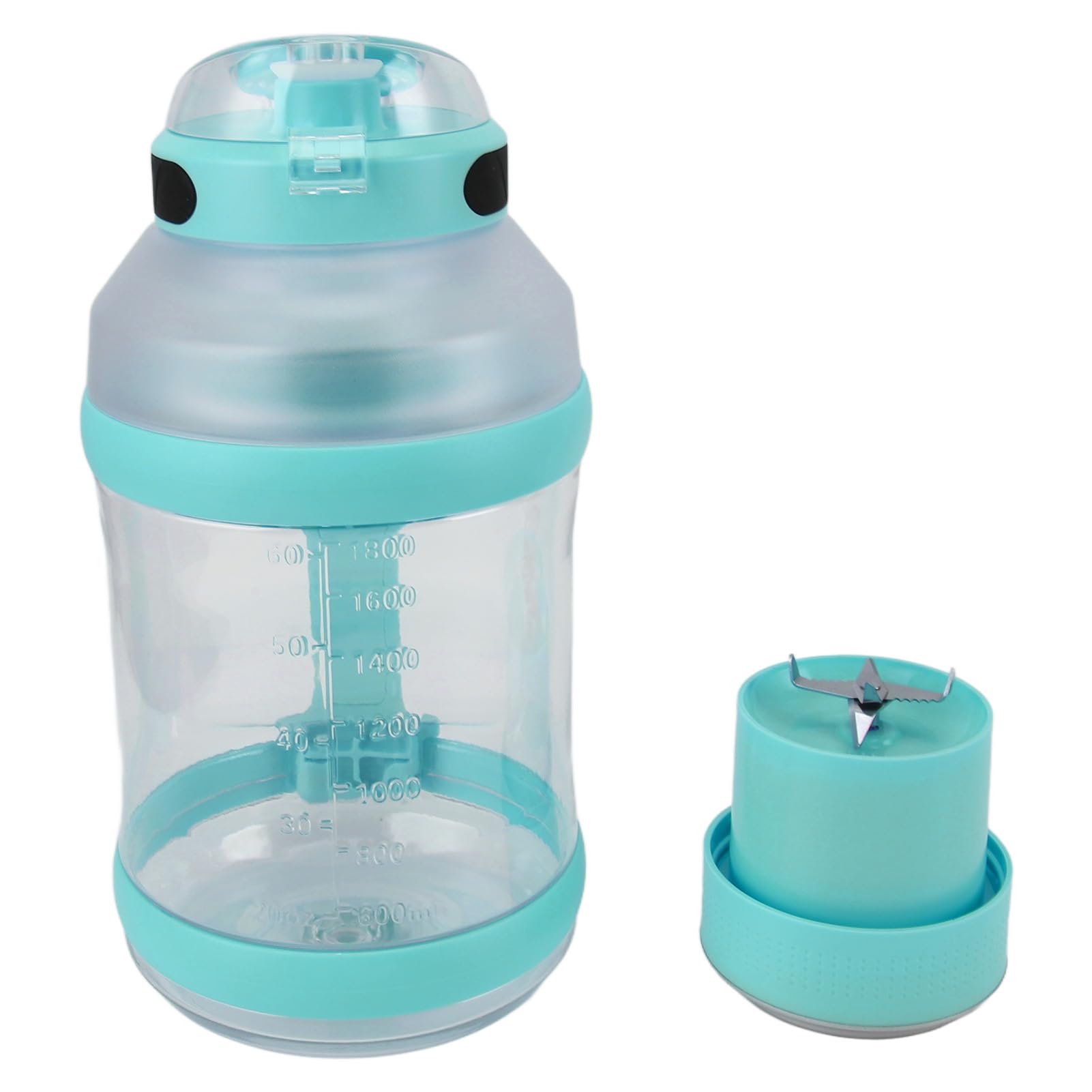 Marhynchus Batidora Portátil 2L 18000 RPM Recargable por USB, para Batidos y Smoothies (turquesa)