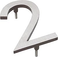 Vista 186 de Montague Metal Products Número de casa moderno de 6 pulgadas, número de casa flotante, fácil de instalar (0, cobre antiguo)