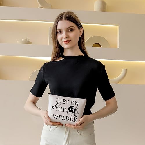 Miniatura 6 de BDPWSS Soldador esposa regalos Dibs on the Welder Maquillaje Bolsa de soldadura Regalo de soldador regalo para soldador esposa mamá novia hermana