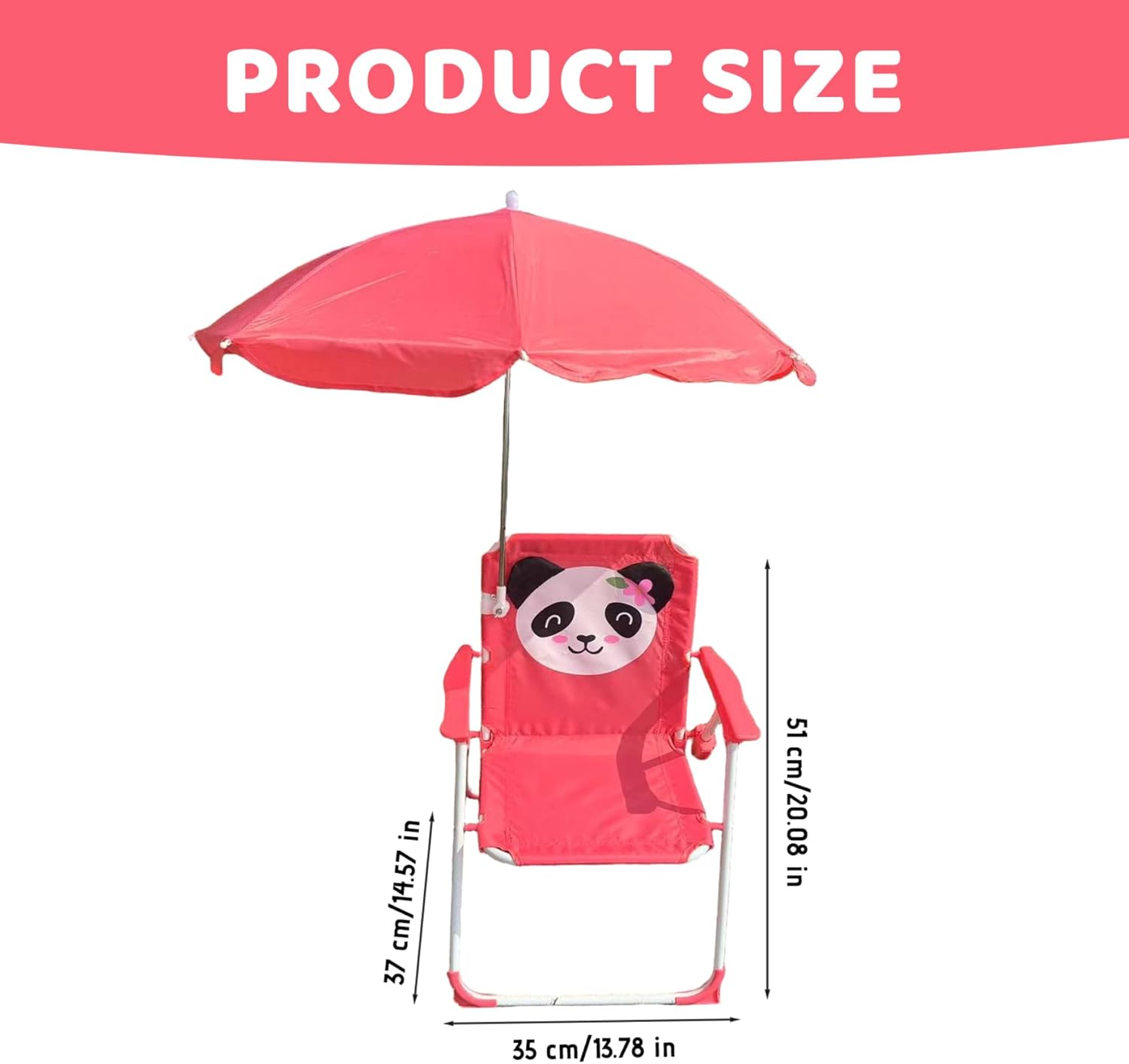 Kids Beach Chair with Umbrella, Foldable & Detachable Portable Oxford Cloth Cute Kids Beach Chair with Canopy for Outdoor Summer, Style 2