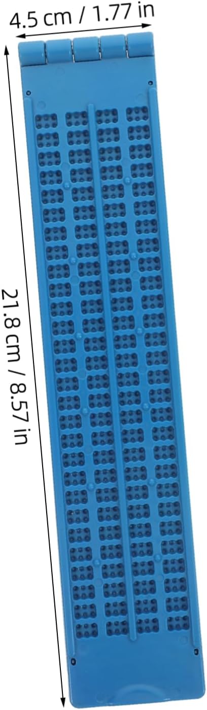 Beavorty Braille Stylus Kit Portable Rows Writing Board for Blind and Visually Impaired Braille Learning Tool for Enhanced Study Efficiency Blue Accessory