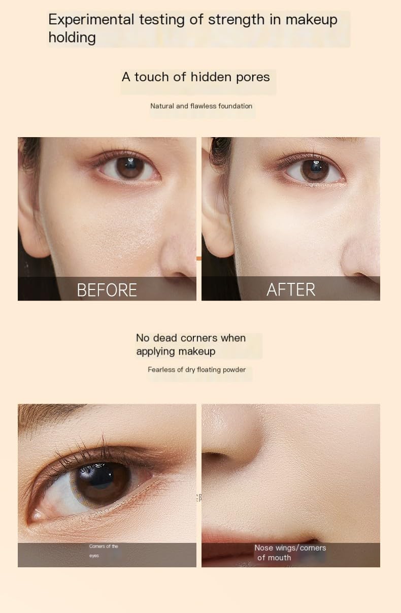 zeesea 2 in 1 Cushion Foundation,Makeup Double Layer Cushion BB Cream &Setting Powder for Oil Control,Tinted Moisturizer,Long-lasting, Natural, 0.32 + 0.18oz (9g + 5g)