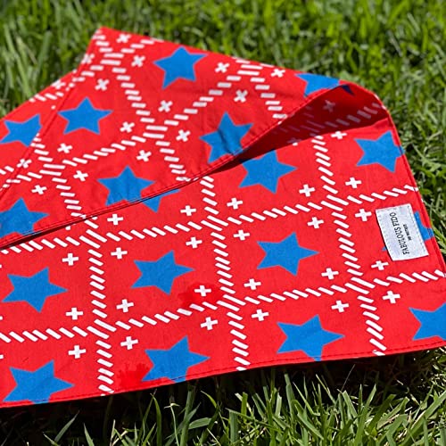 Fabulous Fido Summer Dog Bandana, Cotton Cooling Bandana, American Flag Inspired Patriotic Red Scarf For Hot Weather, Pet Essentials For Dogs, Apparel & Accessories Clothes Costume Outfit #TOP6