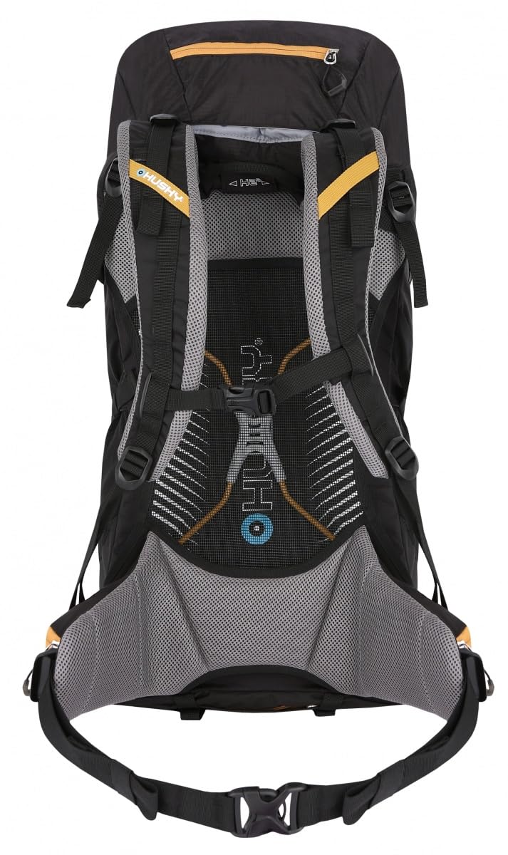 Husky Mochila de 40 l, ligera, resistente e impermeable, con mucho espacio de almacenamiento, sistema de confort y funda para lluvia para senderismo, senderismo y viajes, Negro , 40L, Para exteriores