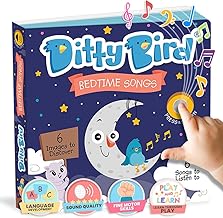 Ditty Bird Musical Books for Toddlers | Interactive Nursery Rhymes Book with Sound | Old Macdonald’s Farm, Twinkle Little Star & More Songs | Fun Baby Book for 1-3 Year Olds (Bedtime Songs)